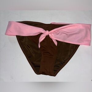 Ujena 84 Bikini Low Waist Swim Bottom Women L Full Coverage Pull On‎ Beach Ocean